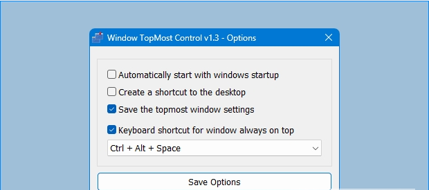 窗口置顶工具Window TopMost Control v1.3-窗口置顶工具Window TopMost Control v1.3免费下载