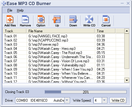 Ease MP3 CD Burner v1.62-Ease MP3 CD Burner v1.62免费下载