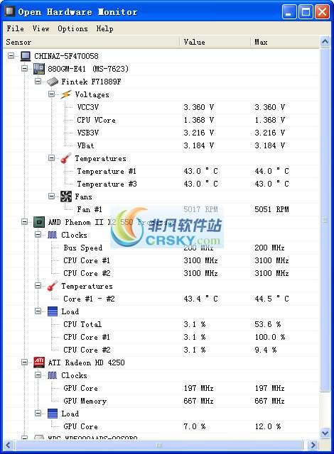 Open Hardware Monitor(硬件监控检测软件) v0.9.7-Open Hardware Monitor(硬件监控检测软件) v0.9.7免费下载