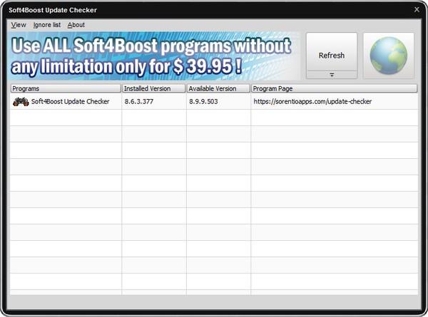 Soft4Boost Update Checker(应用程序更新软件) v7.6.9.808-Soft4Boost Update Checker(应用程序更新软件) v7.6.9.808免费下载