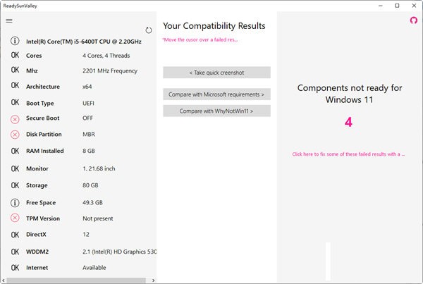 ReadySunValley(Win11电脑健康状况检查) v0.20.2-ReadySunValley(Win11电脑健康状况检查) v0.20.2免费下载