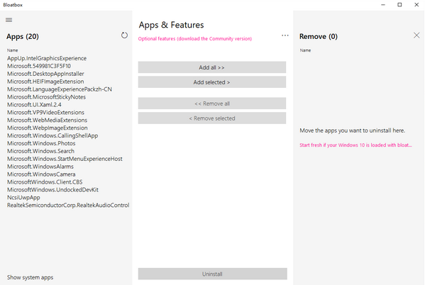 Bloatbox(预装软件卸载工具) v0.20.2-Bloatbox(预装软件卸载工具) v0.20.2免费下载