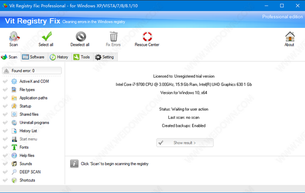 Vit Registry Fix(注册表修复软件) v12.7.2-Vit Registry Fix(注册表修复软件) v12.7.2免费下载