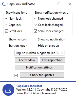 键盘指示灯软件CapsLock Indicator v3.8.0.4-键盘指示灯软件CapsLock Indicator v3.8.0.4免费下载