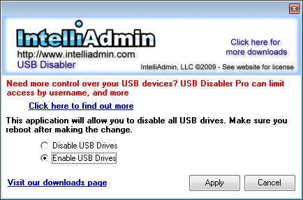 USB Disabler(USB接口启用禁用工具) v1.3-USB Disabler(USB接口启用禁用工具) v1.3免费下载