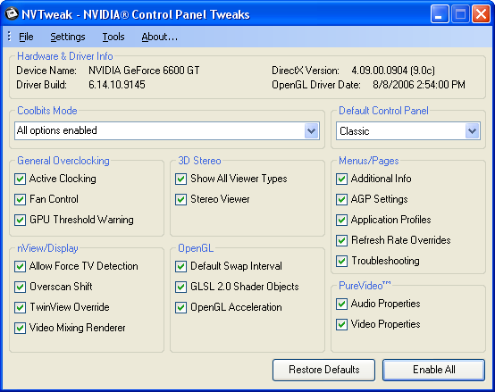 nVIDIA ForceWare NVTweak v1.7.3-nVIDIA ForceWare NVTweak v1.7.3免费下载