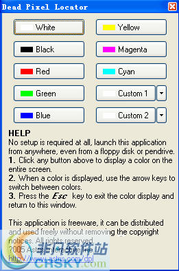 Dead Pixel Locator(LCD显示器坏点测试) v1.3.5.4-Dead Pixel Locator(LCD显示器坏点测试) v1.3.5.4免费下载