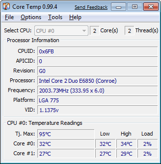 Core Temp(CPU数字温度传感器) v1.15.4-Core Temp(CPU数字温度传感器) v1.15.4免费下载