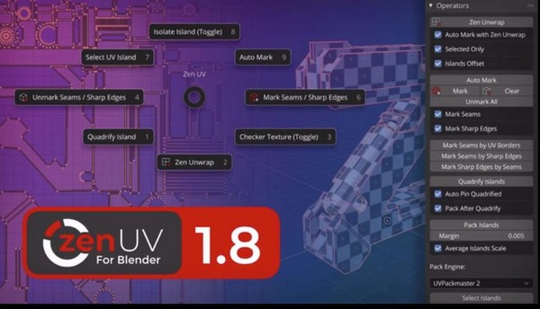 Zen UV(Blender快速创建UV三维模型插件) v1.11-Zen UV(Blender快速创建UV三维模型插件) v1.11免费下载