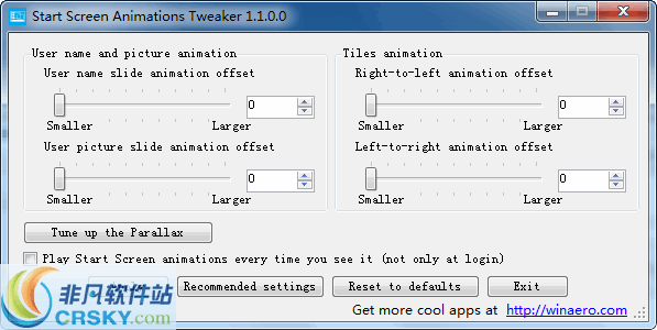 Start Screen Animations Tweaker v1.1.0.3-Start Screen Animations Tweaker v1.1.0.3免费下载