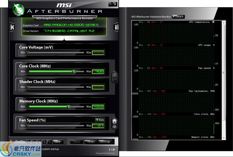 MSI Afterburner(微星显卡超频软件) v4.6.6-MSI Afterburner(微星显卡超频软件) v4.6.6免费下载