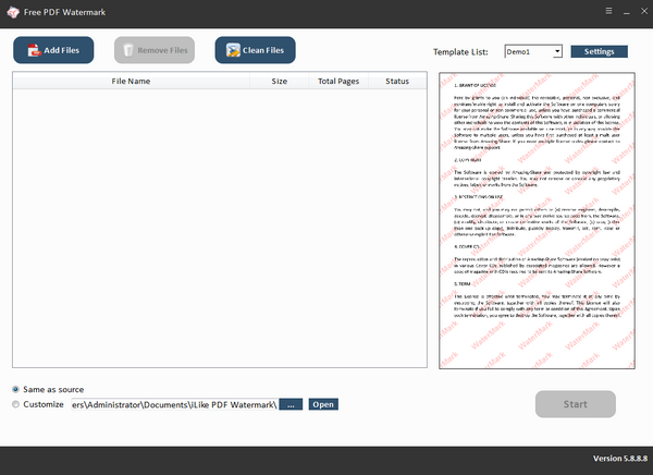 Free PDF Watermark(PDF水印工具) v5.8.8.10-Free PDF Watermark(PDF水印工具) v5.8.8.10免费下载