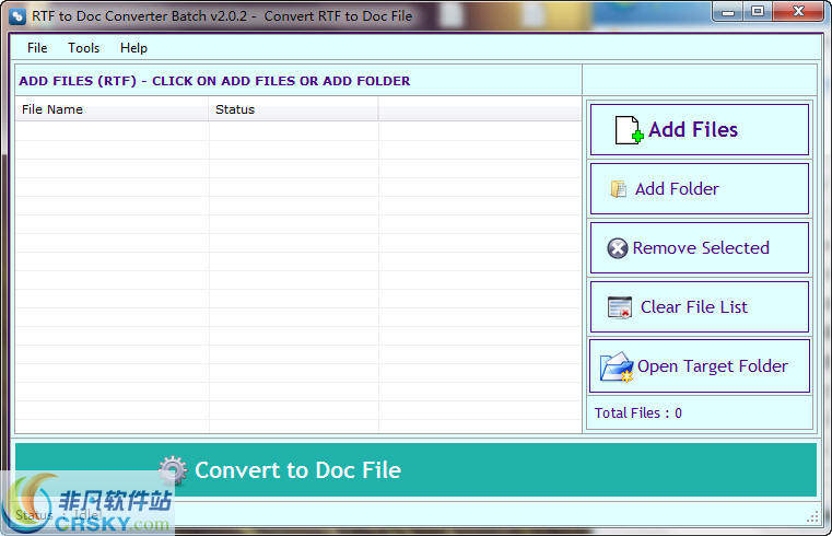 RTF to DOC Converter Batch(RTF文件批量转换) v2.0.4-RTF to DOC Converter Batch(RTF文件批量转换) v2.0.4免费下载