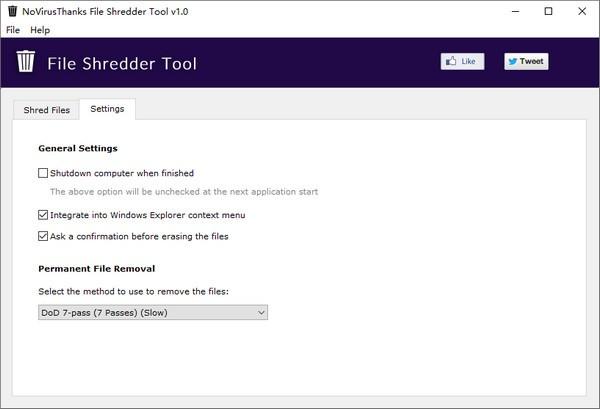 NoVirusThanks File Shredder Tool(轻量级文件粉碎工具) v1.2下载