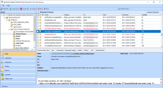 SysTools Outlook Deleted Items Recovery(删除邮件恢复工具) v3.2-SysTools Outlook Deleted Items Recovery(删除邮件恢复工具) v3.2免费下载