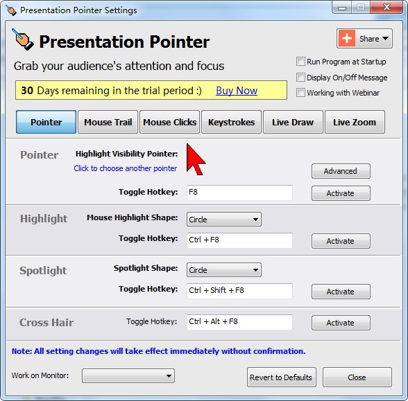 Presentation Pointer(演示文稿指针) v1.6.5-Presentation Pointer(演示文稿指针) v1.6.5免费下载