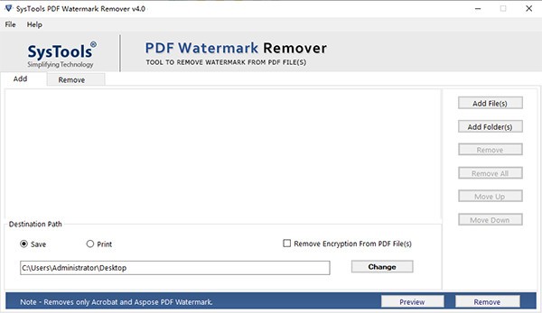 SysTools PDF Watermark Remover(PDF文件处理软件) v4.2-SysTools PDF Watermark Remover(PDF文件处理软件) v4.2免费下载