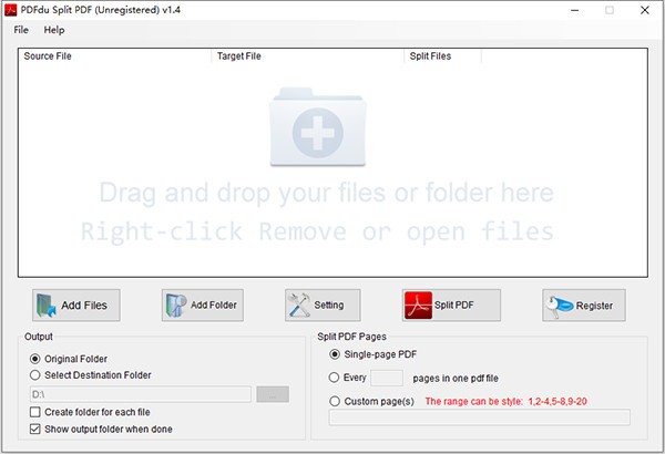 PDFdu Split PDF(PDF文件拆分工具) v1.6-PDFdu Split PDF(PDF文件拆分工具) v1.6免费下载