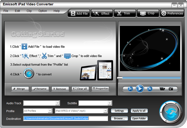 Emicsoft iPad Video Converter(IPAD视频转换器) v4.1.18-Emicsoft iPad Video Converter(IPAD视频转换器) v4.1.18免费下载