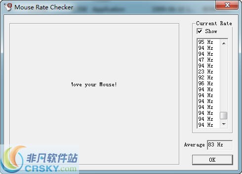 鼠标速率测试器 Mouse Rate Checker v1.4-鼠标速率测试器 Mouse Rate Checker v1.4免费下载