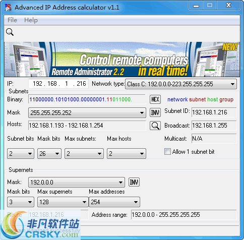 Advanced IP Calculator v1.3-Advanced IP Calculator v1.3免费下载