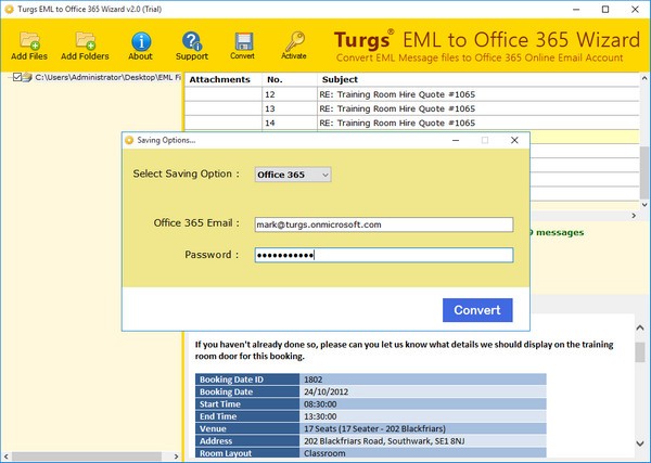 Turgs EML to Office 365 Wizard(EML到Office 365转换器) v2.0.2-Turgs EML to Office 365 Wizard(EML到Office 365转换器) v2.0.2免费下载