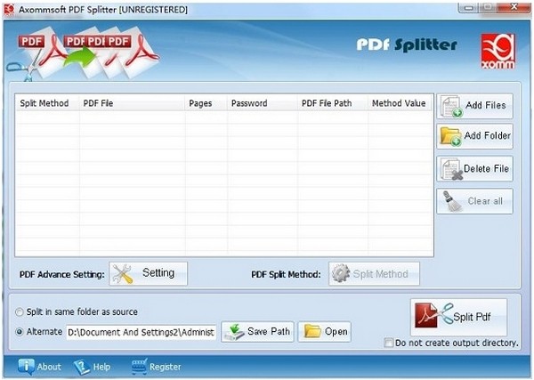 Axommsoft PDF Splitter(PDF分割工具) v1.4-Axommsoft PDF Splitter(PDF分割工具) v1.4免费下载