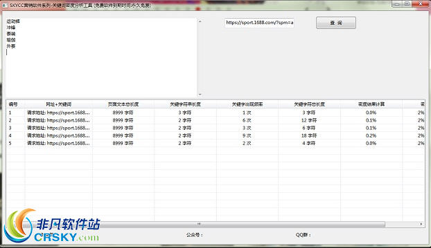 skycc关键词密度分析工具 v1.3-skycc关键词密度分析工具 v1.3免费下载