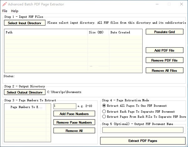 Advanced Batch PDF Page Extractor(PDF页面批量提取工具) v1.12-Advanced Batch PDF Page Extractor(PDF页面批量提取工具) v1.12免费下载