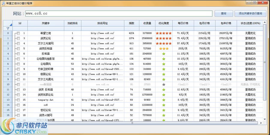 希望之地SEO查价工具 v1.2-希望之地SEO查价工具 v1.2免费下载