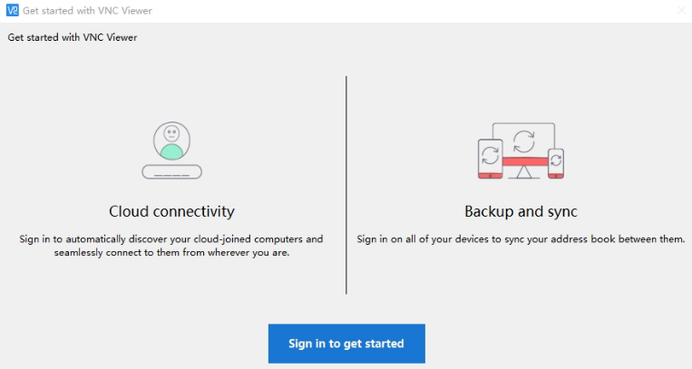 Get started with VNC Viewer安装版 v6.22.516截图 Get started with VNC Viewer安装版 v6.22.516-Get started with VNC Viewer安装版 v6.22.516免费下载