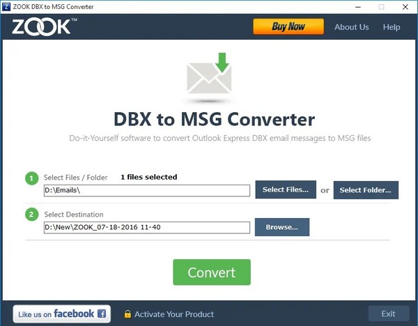 ZOOK DBX to MSG Converter(邮件转换工具) v3.2-ZOOK DBX to MSG Converter(邮件转换工具) v3.2免费下载