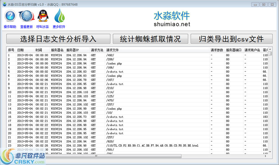 水淼IIS日志分析归类 v1.4-水淼IIS日志分析归类 v1.4免费下载