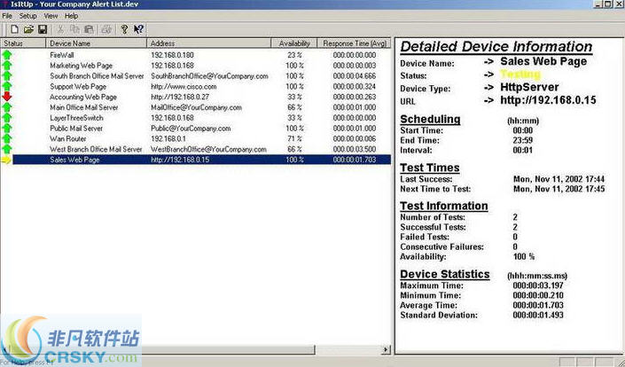 IsItUp Network Monitor v8.75-IsItUp Network Monitor v8.75免费下载