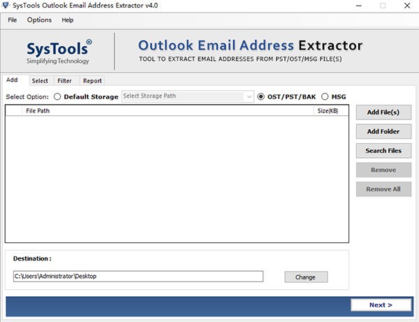 SysTools Outlook Email Address Extractor(邮箱处理工具) v4.3-SysTools Outlook Email Address Extractor(邮箱处理工具) v4.3免费下载