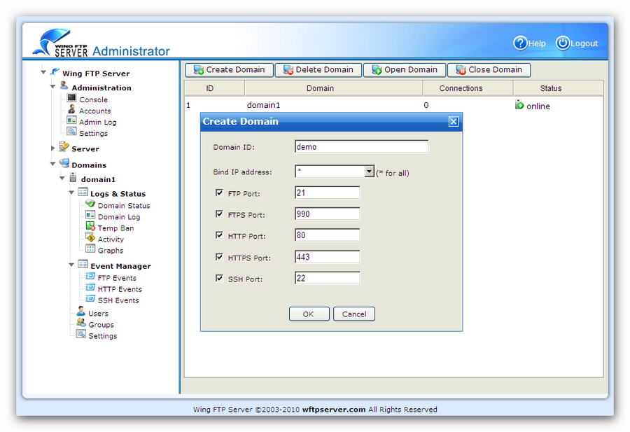 Wing FTP Server v6.3.13-Wing FTP Server v6.3.13免费下载