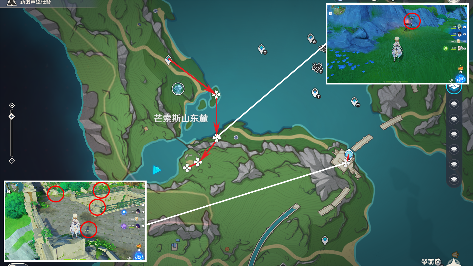 原神子探测单元采集路线-子探测单元位置图