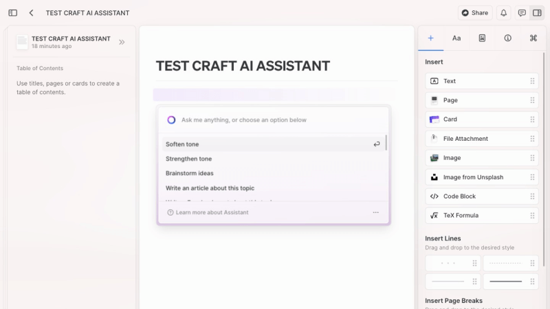 Craft AI Assistant